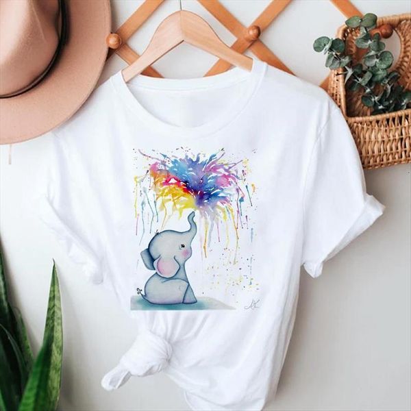 summer tshirts elephant watercolor cartoon womens fashion casual short sleeve clothes graphic t lady print female tee shirt, White
summer tshirts elephant watercolor cartoon womens fashion casual short sleeve clothes graphic t lady print female tee shirt, White