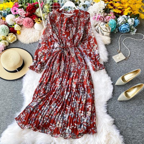 casual dresses autumn fashion vintage draped pleated midi for women 2021 elegant bow long sleeve chiffon dress vestido, Black;gray
casual dresses autumn fashion vintage draped pleated midi for women 2021 elegant bow long sleeve chiffon dress vestido, Black;gray