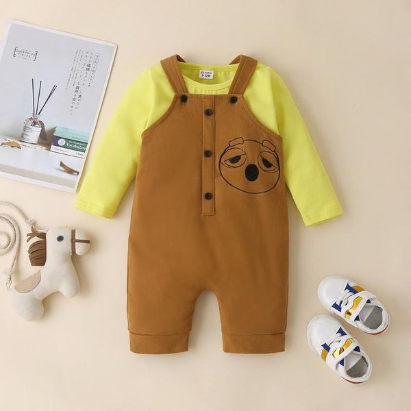 clothing sets fashion clothes baby girl set 2 pcs cute cartoon animal sloth long sleeve +suspender pants 0-18m, White
clothing sets fashion clothes baby girl set 2 pcs cute cartoon animal sloth long sleeve +suspender pants 0-18m, White