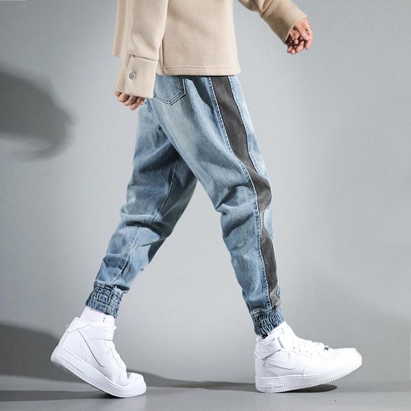 streetwear men jeans loose fit side stripe designer cargo pants harem fashion style hip hop joggers men's, Blue
streetwear men jeans loose fit side stripe designer cargo pants harem fashion style hip hop joggers men's, Blue