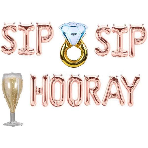 party decoration bachelorette supplies - rose gold sip hooray balloons banner, celebrate wedding/bridal shower/engagement/graduation
party decoration bachelorette supplies - rose gold sip hooray balloons banner, celebrate wedding/bridal shower/engagement/graduation