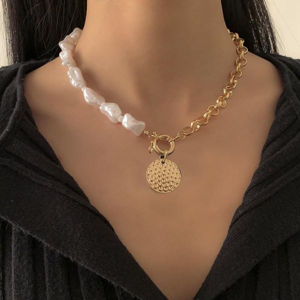 chokers 2021 fashion irregular pearl jewelry gold silver color choker statement necklaces for women coins pendant hip hop accessories, Golden;silver
chokers 2021 fashion irregular pearl jewelry gold silver color choker statement necklaces for women coins pendant hip hop accessories, Golden;silver