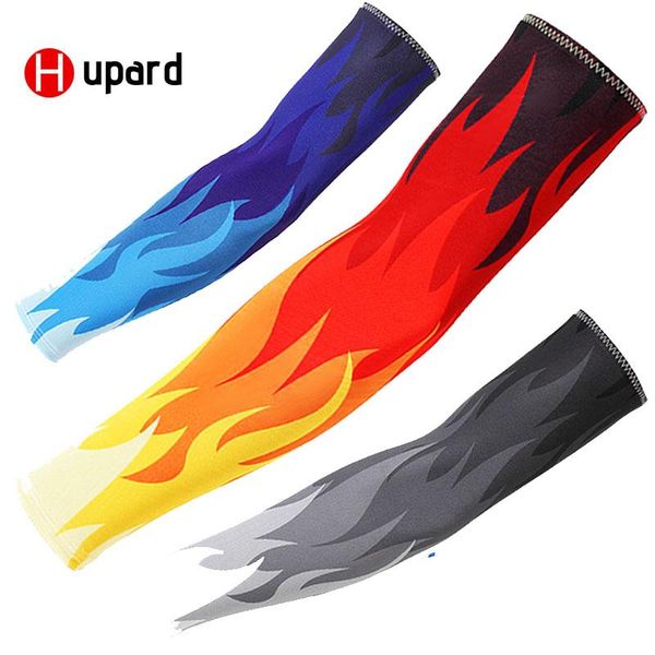 1pair arm sleeves sun protection outdoor sweat absorbent printing cover cycling running uv cool elbow & knee pads, Black;gray
1pair arm sleeves sun protection outdoor sweat absorbent printing cover cycling running uv cool elbow & knee pads, Black;gray