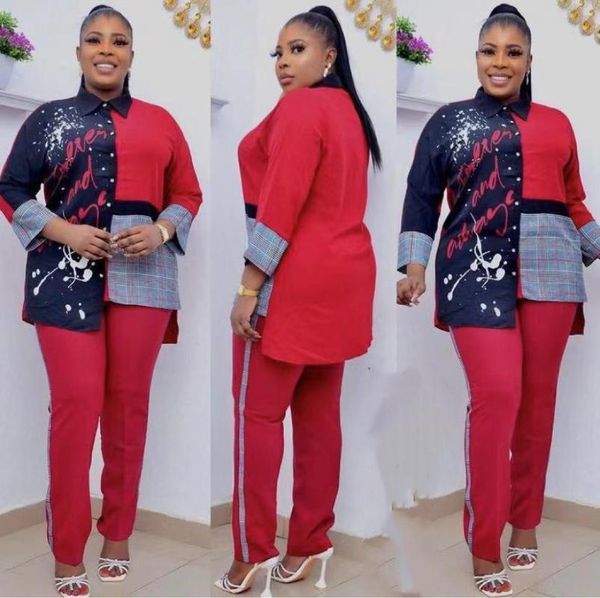 two piece set women african clothes summer fashion africa suit and pants super elastic plus size suits for lady ethnic clothing, Red
two piece set women african clothes summer fashion africa suit and pants super elastic plus size suits for lady ethnic clothing, Red
