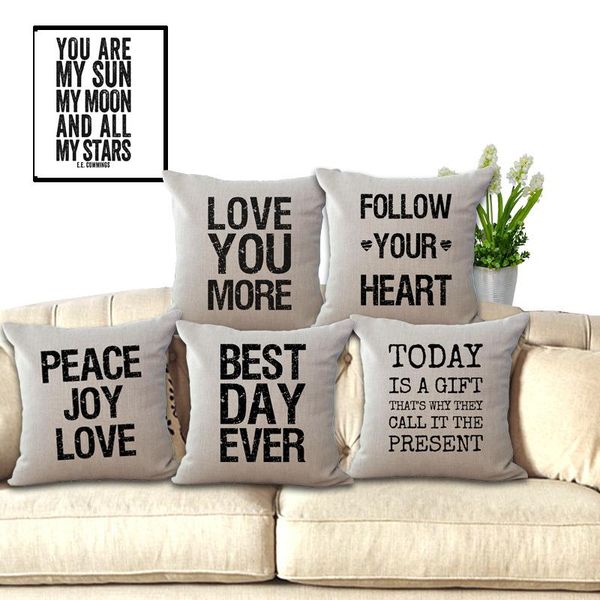 fashion letter cushion cover cotton linen decorative pillowcase chair seat square 45x45cm pillow home living textile cushion/decorative
fashion letter cushion cover cotton linen decorative pillowcase chair seat square 45x45cm pillow home living textile cushion/decorative