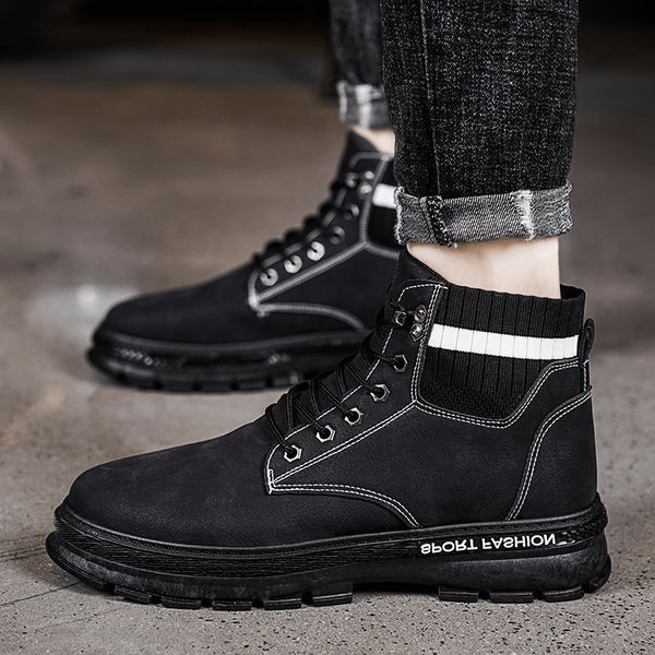 martin boots men's work british style winter plush snow cotton shoes middle autumn high fashion, Black
martin boots men's work british style winter plush snow cotton shoes middle autumn high fashion, Black