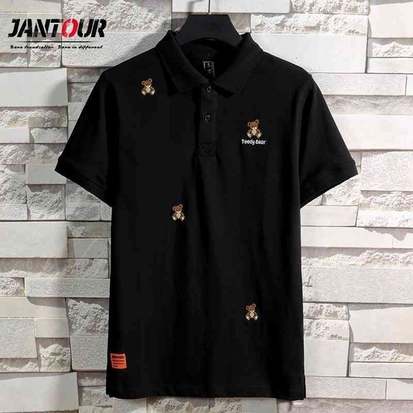 brand 100%cotton summer teedy bear embroidery polo shirt men urban boys streetwear short sleeve sweatshirt male large size m-4xl 210401, White;black
brand 100%cotton summer teedy bear embroidery polo shirt men urban boys streetwear short sleeve sweatshirt male large size m-4xl 210401, White;black