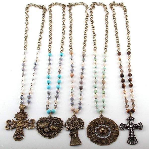 pendant necklaces fashion jewelry natural stone & glass crystal long chain metal women ethnic necklace, Silver
pendant necklaces fashion jewelry natural stone & glass crystal long chain metal women ethnic necklace, Silver