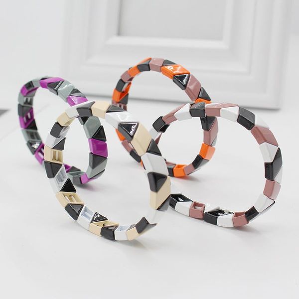 charm bracelets european and american ins fashion enamel diy women's bracelet bohemian macarons color matching paint female bangle, Golden;silver
charm bracelets european and american ins fashion enamel diy women's bracelet bohemian macarons color matching paint female bangle, Golden;silver