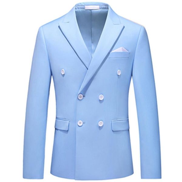 men's suits & blazers nice casual boutique business solid color double breasted dress formal suit jacket coat, White;black
men's suits & blazers nice casual boutique business solid color double breasted dress formal suit jacket coat, White;black