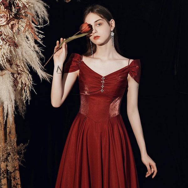 ethnic clothing 2021 burgundy female formal party dress rhinestone a-line prom elegant evening vestidos de festa, Red
ethnic clothing 2021 burgundy female formal party dress rhinestone a-line prom elegant evening vestidos de festa, Red