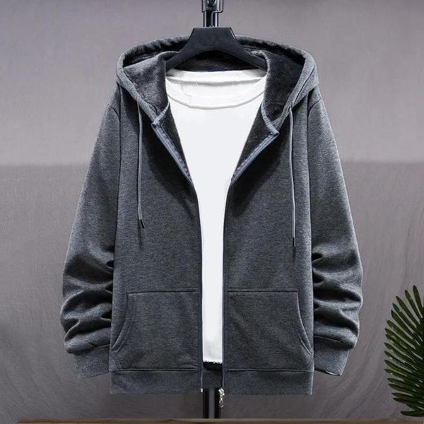 men's sweaters ultra soft fashion two pockets pure color sweatshirt coat all-match hooded streetwear, White;black
men's sweaters ultra soft fashion two pockets pure color sweatshirt coat all-match hooded streetwear, White;black