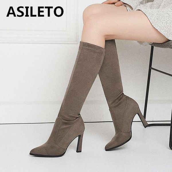 boots asileto 2021 kid suede leather over the knee high heels stiletto stretch long thigh booties lady autumn shoes, Black
boots asileto 2021 kid suede leather over the knee high heels stiletto stretch long thigh booties lady autumn shoes, Black
