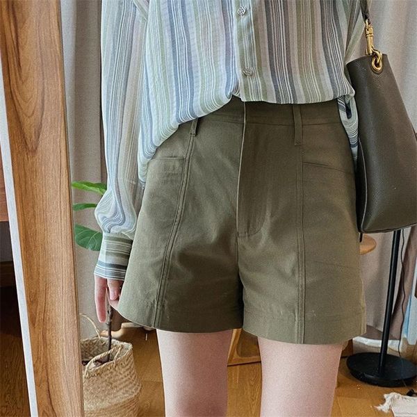 women 2021 summer fashion casual shorts female solid high waist wide leg ladies all-matched pocket short pants r37 women's, White;black
women 2021 summer fashion casual shorts female solid high waist wide leg ladies all-matched pocket short pants r37 women's, White;black