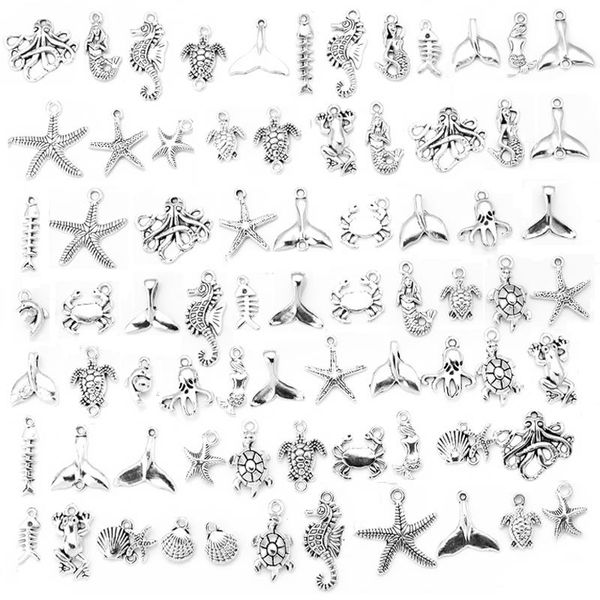 charms 10-90pcs mixed styles marine organism fish animal pendant diy tibetan jewelry for necklace bracelet making accessaries, Bronze;silver
charms 10-90pcs mixed styles marine organism fish animal pendant diy tibetan jewelry for necklace bracelet making accessaries, Bronze;silver