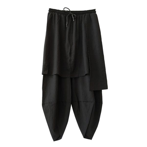 men's pants s-6xlhairstylist summer thin loose linen seven-minute cotton haren, Black
men's pants s-6xlhairstylist summer thin loose linen seven-minute cotton haren, Black