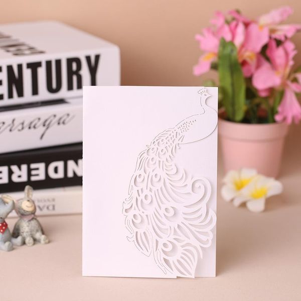 greeting cards 10pcs/set elegant peacock pattern laser cut wedding invitation card event party supply shiny pearl paper decoration
greeting cards 10pcs/set elegant peacock pattern laser cut wedding invitation card event party supply shiny pearl paper decoration