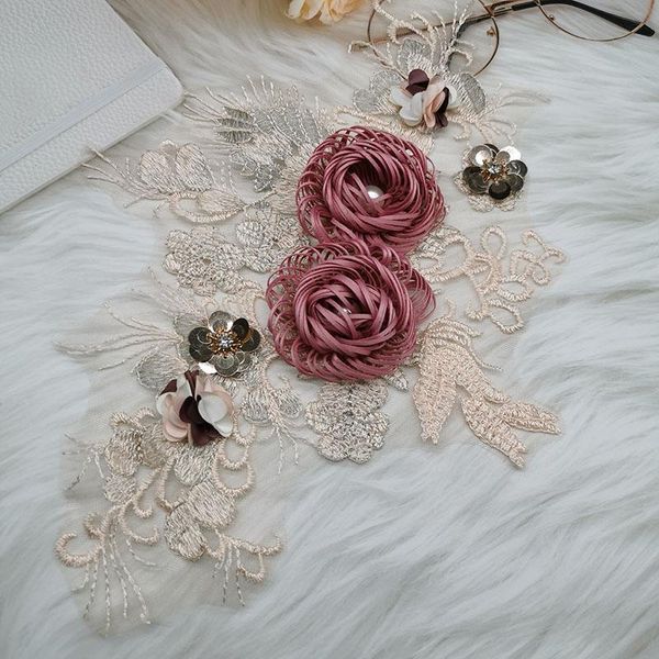 ribbon beautiful pink flower applique bridal dress lace embroidery patch diy collar decoration sewing process, Pink;blue
ribbon beautiful pink flower applique bridal dress lace embroidery patch diy collar decoration sewing process, Pink;blue