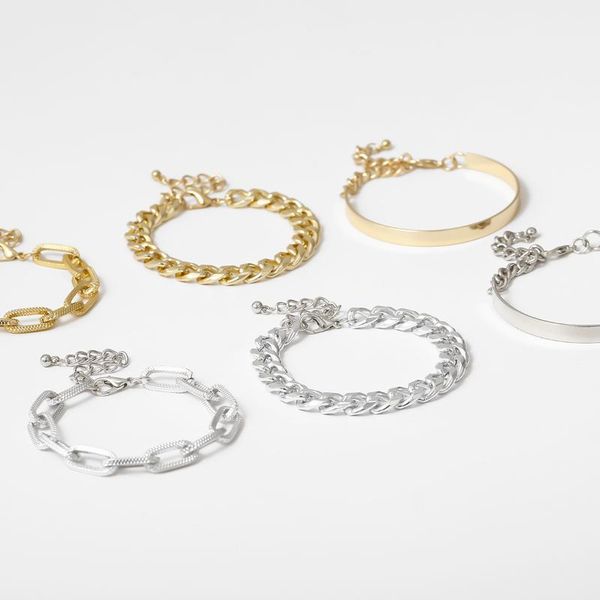 link, chain aivle 3 piece bracelet set gold and silver unique design hypoallergenic easy to use suitable for everyday wear, Black
link, chain aivle 3 piece bracelet set gold and silver unique design hypoallergenic easy to use suitable for everyday wear, Black
