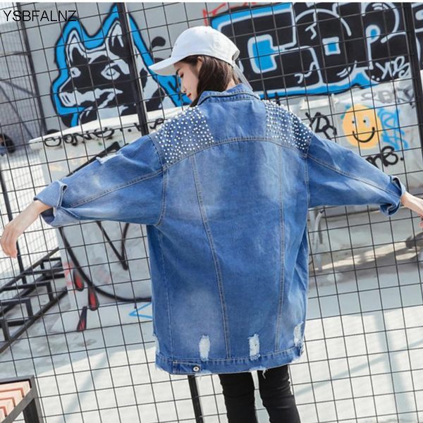 women's jackets 2021 women denim jacket loose fit casual style blue long coat coats and woman chaqueta mujer kurtka damska, Black;brown 
women's jackets 2021 women denim jacket loose fit casual style blue long coat coats and woman chaqueta mujer kurtka damska, Black;brown