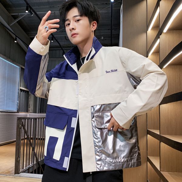 fashion jacket spring and autumn thin men's vertical collar color matching slim fit coat large casual versatile trend, Black;brown
fashion jacket spring and autumn thin men's vertical collar color matching slim fit coat large casual versatile trend, Black;brown