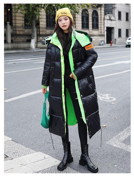 women's down & parkas hooded jacket 2021 winter jackets women for elegant long coats casual high street fashion clothing h304, Black
women's down & parkas hooded jacket 2021 winter jackets women for elegant long coats casual high street fashion clothing h304, Black