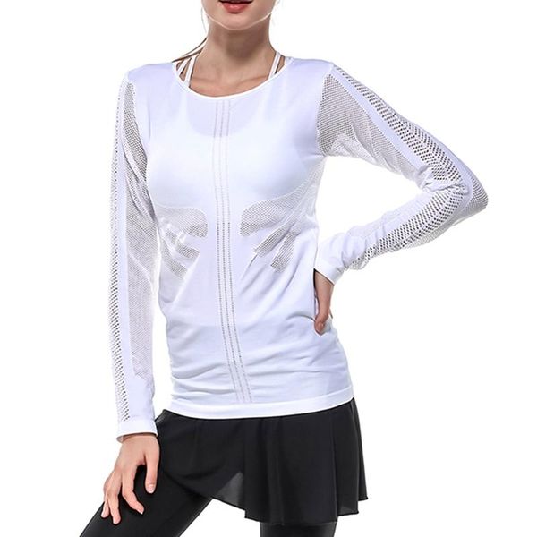 yoga outfits 2021 women spring autumn fitness shirt running gym clothes hollow out breathable t-shirts, White;red
yoga outfits 2021 women spring autumn fitness shirt running gym clothes hollow out breathable t-shirts, White;red