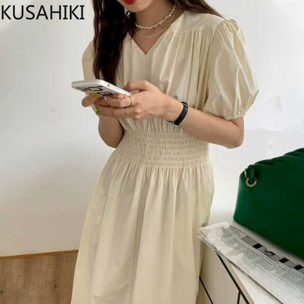 kusahiki korean elegant slim waist dresses chic puff sleeve v-neck woman dress summer solid vestido de mujer 6j277 210602, Black;gray
kusahiki korean elegant slim waist dresses chic puff sleeve v-neck woman dress summer solid vestido de mujer 6j277 210602, Black;gray