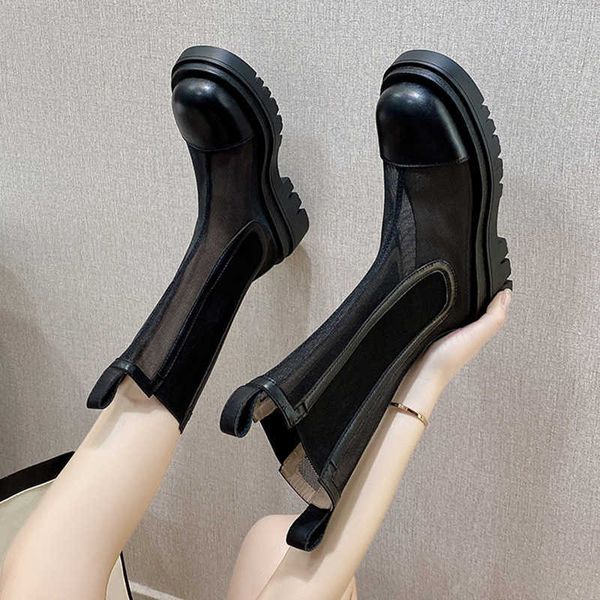 martin boots summer thin women's mesh children's hollow breathable middle tube small thick soled short, Black
martin boots summer thin women's mesh children's hollow breathable middle tube small thick soled short, Black