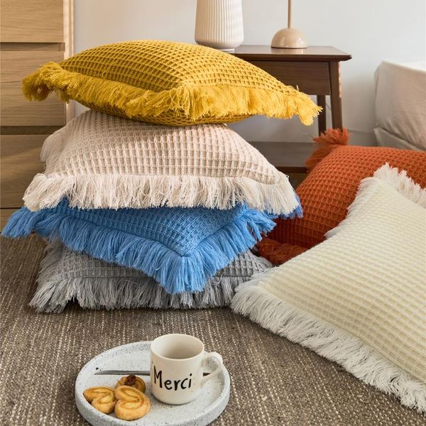 cushion/decorative pillow regina brand waffle plaid tassel cushion cover 45*45cm soft hand crochet nordic cute home decorative sofa bed chai
cushion/decorative pillow regina brand waffle plaid tassel cushion cover 45*45cm soft hand crochet nordic cute home decorative sofa bed chai