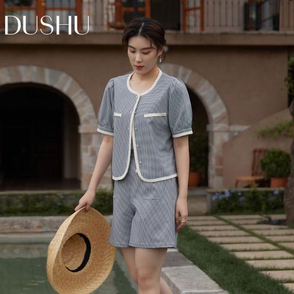 women's tracksuits dushu office lady loose french small fragrant style pattern set 2021 summer simple and thin shorts two-piece, Gray
women's tracksuits dushu office lady loose french small fragrant style pattern set 2021 summer simple and thin shorts two-piece, Gray