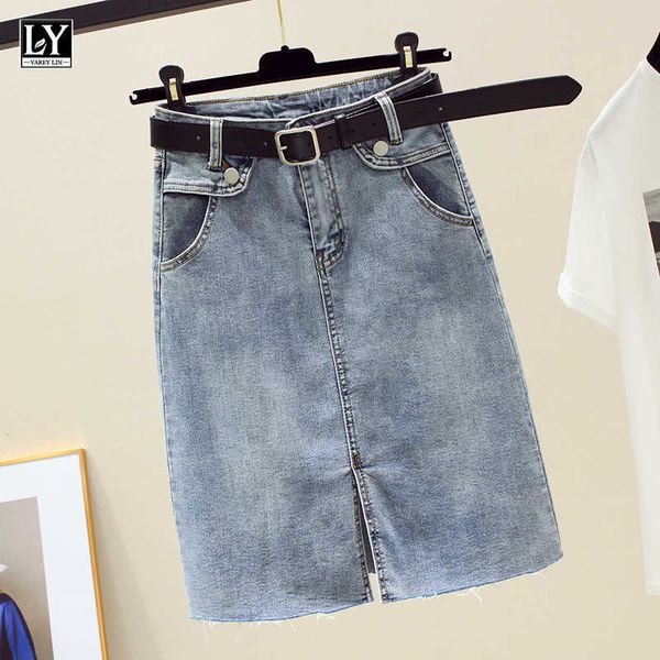 ly varey lin summer spring women casual high waist a-line skirt with belt solid denim slim medium length 210526, Black
ly varey lin summer spring women casual high waist a-line skirt with belt solid denim slim medium length 210526, Black