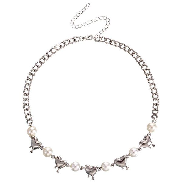 chokers korean ins short necklace imitation pearl heart clavicle 2021 trendy silver color chain girl vintage jewelry, Golden;silver
chokers korean ins short necklace imitation pearl heart clavicle 2021 trendy silver color chain girl vintage jewelry, Golden;silver
