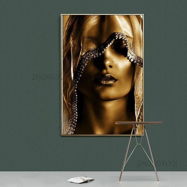 the woman under turban golden canvas painting gold posters prints luxury style wall art pictures for living room decor unframed paintings
the woman under turban golden canvas painting gold posters prints luxury style wall art pictures for living room decor unframed paintings