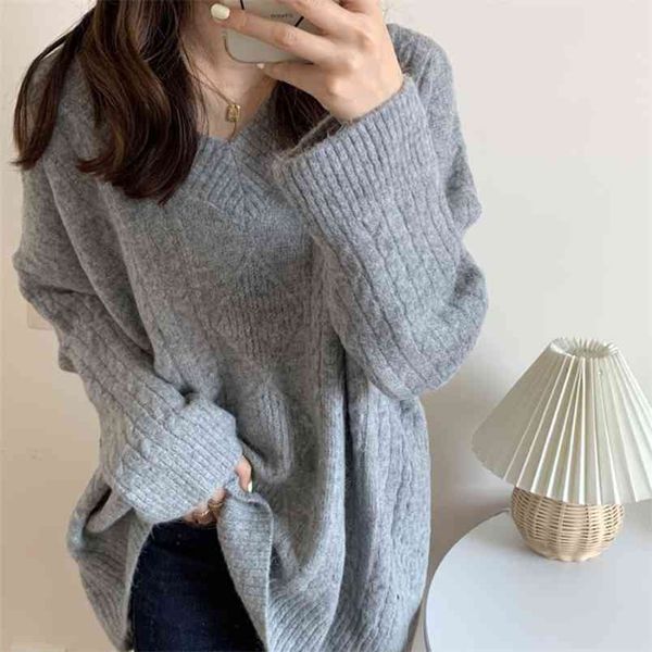 cashmere knitted women sweater autumn winter casual pullover knitwear v neck loose geometric pull 210514, White;black
cashmere knitted women sweater autumn winter casual pullover knitwear v neck loose geometric pull 210514, White;black