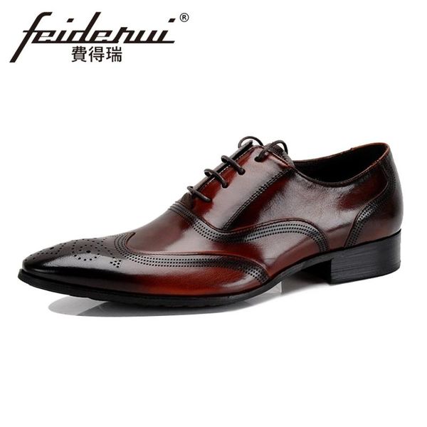 dress shoes vintage genuine leather mens handmade breathable oxfords pointed toe wingtip carved man formal wedding brogue ymx103, Black
dress shoes vintage genuine leather mens handmade breathable oxfords pointed toe wingtip carved man formal wedding brogue ymx103, Black