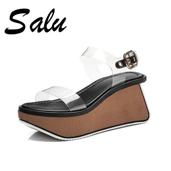 salu summer sweet sandals for women fashion flowers leather +pvc wedges beautiful girl basic shoes woman, Black
salu summer sweet sandals for women fashion flowers leather +pvc wedges beautiful girl basic shoes woman, Black
