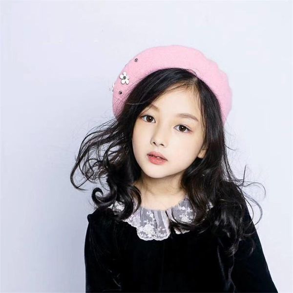 caps & hats kids girls fashion winter warm beret with pearl flower wool for children school casual wear, Yellow
caps & hats kids girls fashion winter warm beret with pearl flower wool for children school casual wear, Yellow