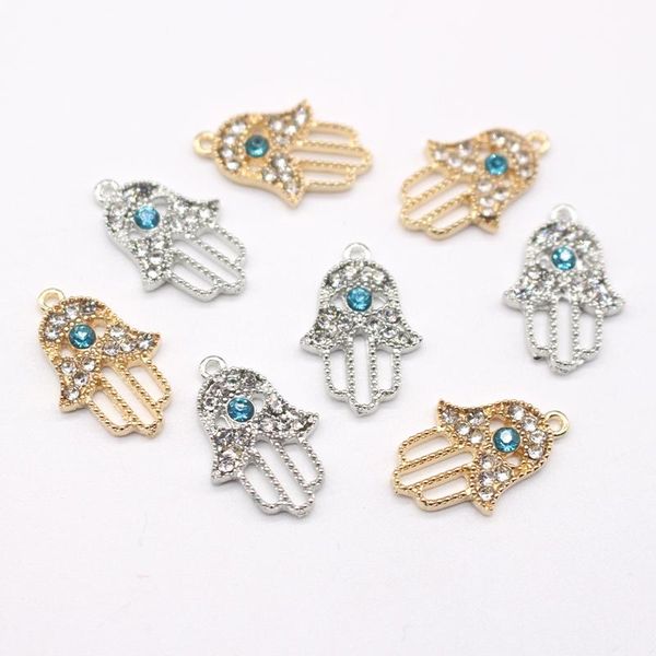 charms 10pcs alloy crystal fatima hand earring turkish vintage bracelet necklace pendant diy jewelry make findings, Bronze;silver
charms 10pcs alloy crystal fatima hand earring turkish vintage bracelet necklace pendant diy jewelry make findings, Bronze;silver