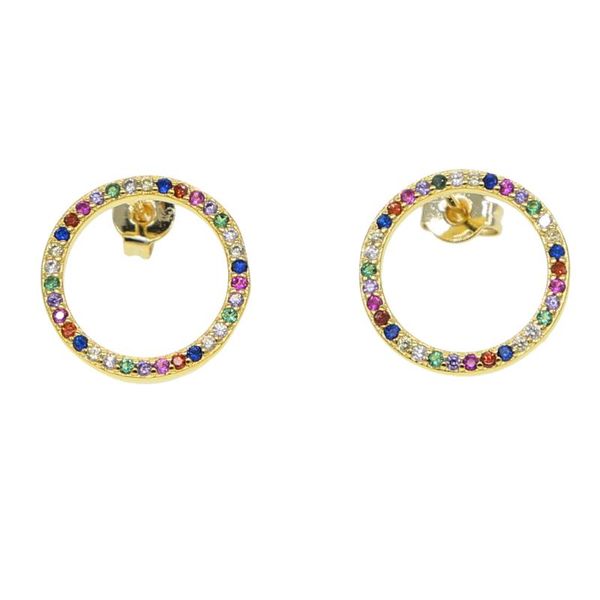 stud geometric trendy jewelry earring for lady gift hollow round studs paved colorful cz fashion, Golden;silver
stud geometric trendy jewelry earring for lady gift hollow round studs paved colorful cz fashion, Golden;silver