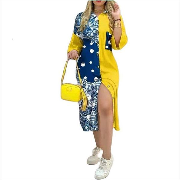 print shirt fashion casual pocket women dress button long sleeve plus size loose spring summer splice ladies clothing, Black;gray
print shirt fashion casual pocket women dress button long sleeve plus size loose spring summer splice ladies clothing, Black;gray