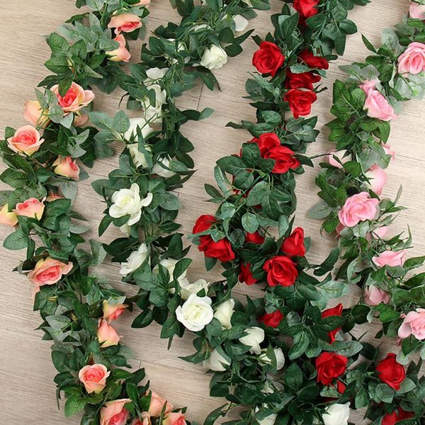 decorative flowers & wreaths 16 head 2.2m roses rattan decor artificial fake green leaves vines wreath home decoration
decorative flowers & wreaths 16 head 2.2m roses rattan decor artificial fake green leaves vines wreath home decoration