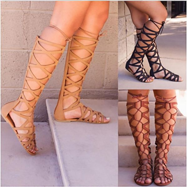 sandals roman gladiator bandage women knee high flat sandalias botas femininas shoes girls summer hollow ankle boot, Black
sandals roman gladiator bandage women knee high flat sandalias botas femininas shoes girls summer hollow ankle boot, Black