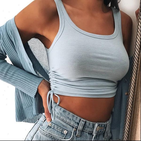 seasons ruched sleeveless women tank tees solid casual fashion crop ladies tie up cropsummer fitness asts80582, White
seasons ruched sleeveless women tank tees solid casual fashion crop ladies tie up cropsummer fitness asts80582, White