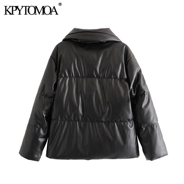 kpytomoa women fashion faux leather thick warm padded jacket coat vintage long sleeve pockets female outerwear chic 201119, Black
kpytomoa women fashion faux leather thick warm padded jacket coat vintage long sleeve pockets female outerwear chic 201119, Black