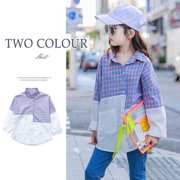 shirts fashion kids girls 10 to 12 years long sleeve plaid patchwork spring autumn cool teenage outfit, White;black
shirts fashion kids girls 10 to 12 years long sleeve plaid patchwork spring autumn cool teenage outfit, White;black