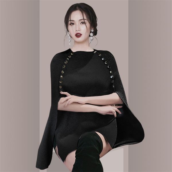 age-reducing slim-fitting loose-fitting outer jacket knit cloak elegant temperament office party for women dresses 210602, White;black
age-reducing slim-fitting loose-fitting outer jacket knit cloak elegant temperament office party for women dresses 210602, White;black