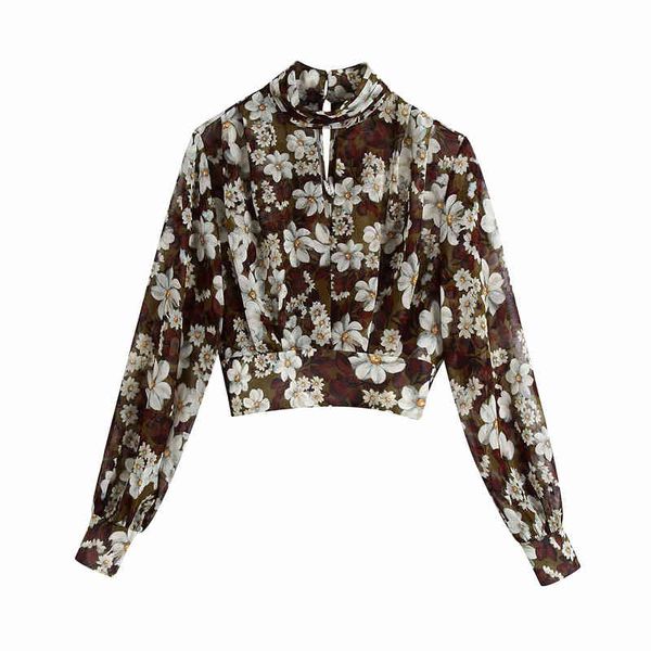 women's knits & tees elegant women chiffon shirt fashion ladies floral print short female turtleneck hollow out chic gir, White
women's knits & tees elegant women chiffon shirt fashion ladies floral print short female turtleneck hollow out chic gir, White