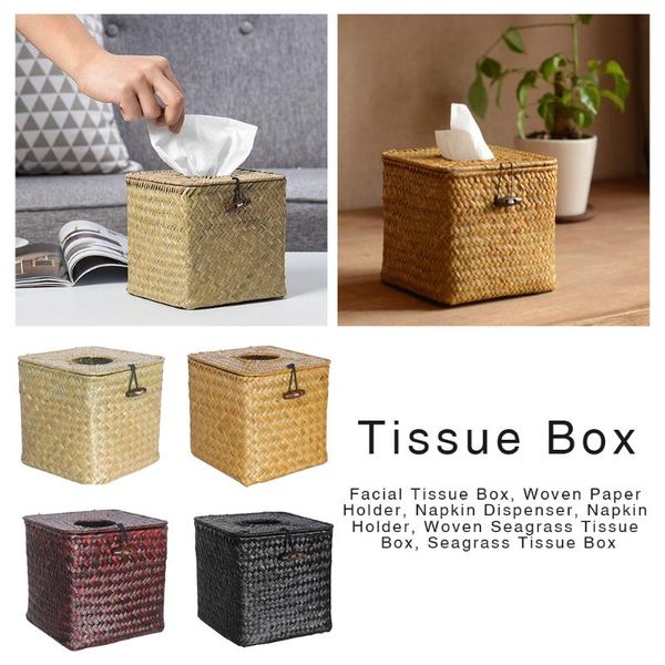 tissue boxes & napkins square box cover holder seaweed hand-woven paper towel napkin dispenser for home restaurant
tissue boxes & napkins square box cover holder seaweed hand-woven paper towel napkin dispenser for home restaurant