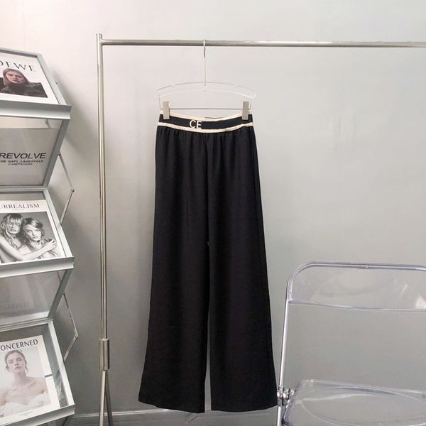 2021 early autumn new ce home acetate women's elastic waist solid color casual loose wide leg straight pants, White;black
2021 early autumn new ce home acetate women's elastic waist solid color casual loose wide leg straight pants, White;black